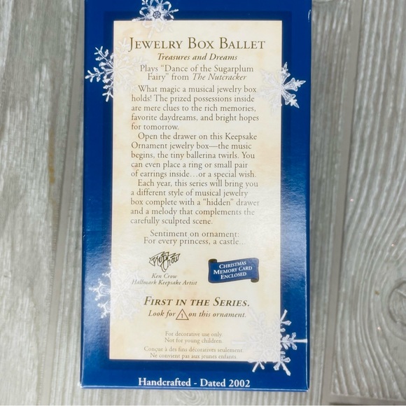 Vintage Hallmark Jewlery box Ballet Keepsake Christmas Ornament Movement & Sound - Picture 12 of 13